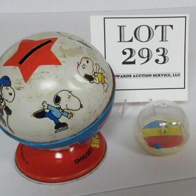 Snoopy Bank Metal, Plastic Dexterity Toy