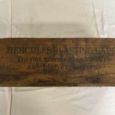 Hercules Blasting Cap wooden crate