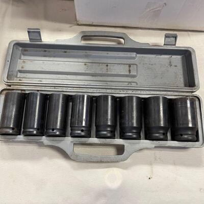 8 pc 3/4 drive deep impact socket set 