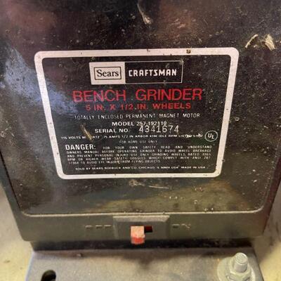 Sears bench grinder 5" x 1/2" model 257
