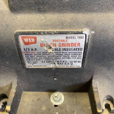 WEN model 1800 bench grinder 1/2 hp