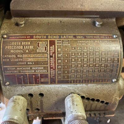 South Bend precision lathe Model A