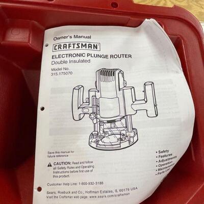 Craftsman electronic plunge router