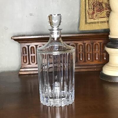 123 - Handcut Crystal Decanter 10.5" tall