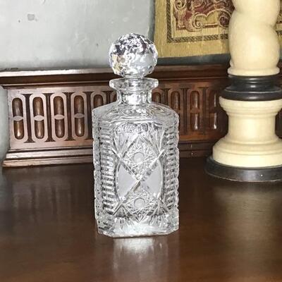 126 - Square Brilliant Cut Crystal Decanter 