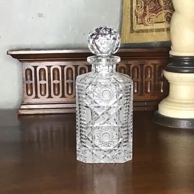 126 - Square Brilliant Cut Crystal Decanter 
