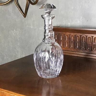 130 - Round Crystal Liquor Decanter 12" tall