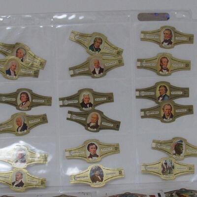Beautifull Images on 3 Sheets of Vintage Cigar Bands