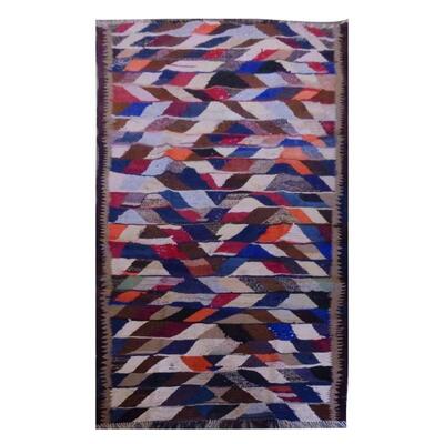 PERSIAN VINTAGE KILIM MADE WITH NATURAL WOOL AND COTTON 252x107cm Retail $2611
