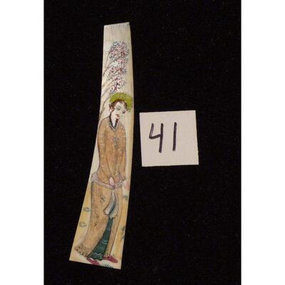 Persian art miniature on bone painting fine Home Decoration 9"x2" Retail $691