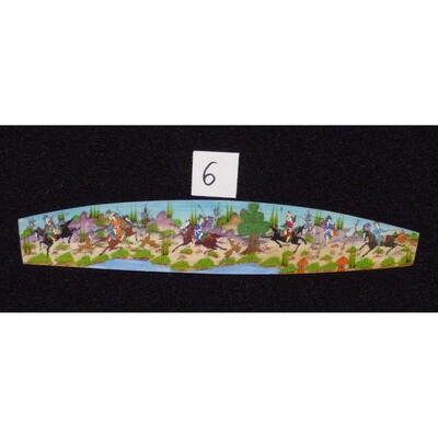 Persian art miniature on bone painting fine art Decoration 9"x2" Retail $864