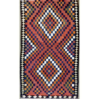 Persian Vintage Kilim Wool Seneh Collection kilim 8'11"x5'3" Retail $3657