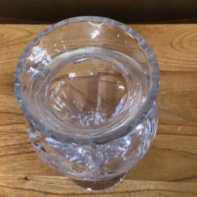 351 - Beautiful Floral Arrangement in Gorham Cut Crystal Vase