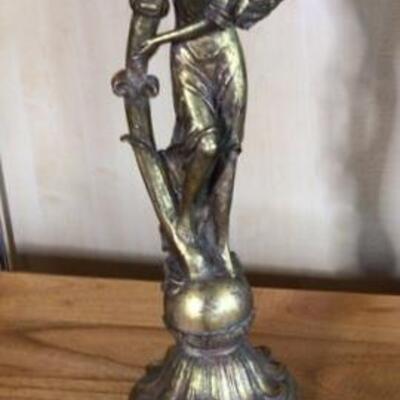 352 - Mark Roberts Gold Gilt Angel Candlestick 
