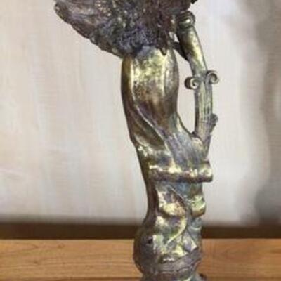 352 - Mark Roberts Gold Gilt Angel Candlestick 