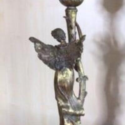 352 - Mark Roberts Gold Gilt Angel Candlestick 