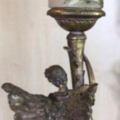 352 - Mark Roberts Gold Gilt Angel Candlestick 