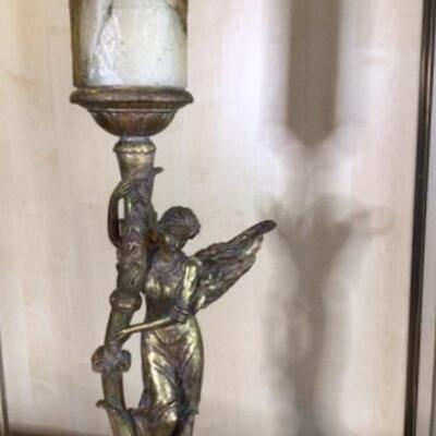 352 - Mark Roberts Gold Gilt Angel Candlestick 
