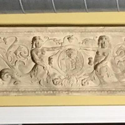 K101 - Plaster Wall Art Sandcast of Mermaids