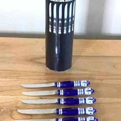 K133 - (6) Pc. Rosenthal Bestecke Knife Set w/ Porcelain Handles