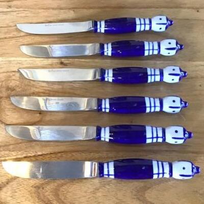 K133 - (6) Pc. Rosenthal Bestecke Knife Set w/ Porcelain Handles