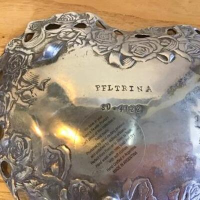 K151 - Peltrina Pewter Heart Dish