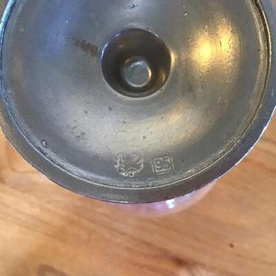 K152 - Mikasa Aluminum Dish, Princess House Pitcher & 2 Wine Glasses 