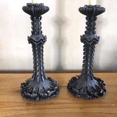 K166 - Pair of Attractive L' Object Neiman Marcus Candlesticks