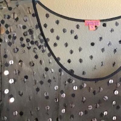 C117 - So Cute! 3 Sequin & Beaded Sheer Tunic Tops