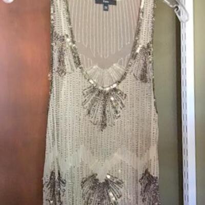 C117 - So Cute! 3 Sequin & Beaded Sheer Tunic Tops