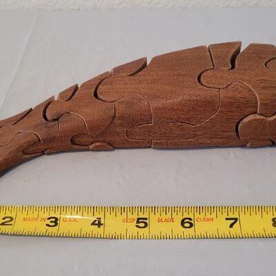 Lot 6: Vintage Wood WHALE 3d Puzzle SIGNED by Artist
