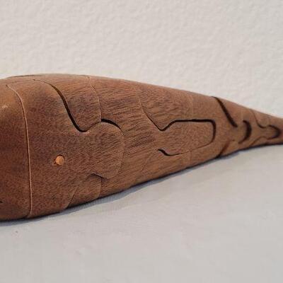 Lot 6: Vintage Wood WHALE 3d Puzzle SIGNED by Artist