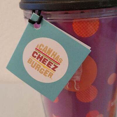 Lot 21: (2) New CAT THEME Travel Beverage Mugs