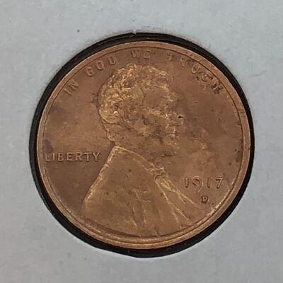 Lot 13 - 1917 D  Lincoln Wheat Penny