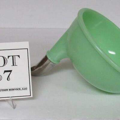 Vintage Jadite Mixer Bowl With Metal Attachment 