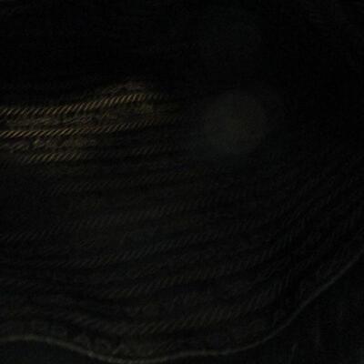 Black Canvas and leather Prada Handbag