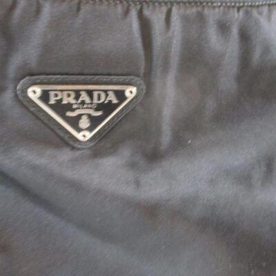 Black Canvas and leather Prada Handbag