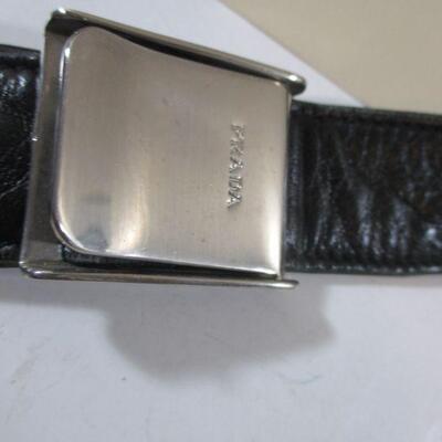 Black Canvas and leather Prada Handbag