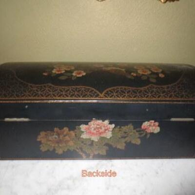 361 - Appealing & Nicely Painted Decorative Trunk Style Box 