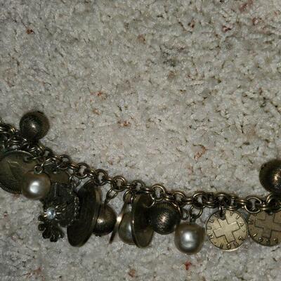 Coin Bracelet with Pearls