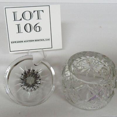 Vintage Glass Jam Jar With Sterling Knob