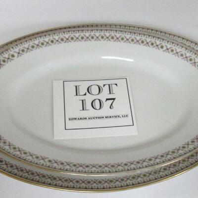 2 Large Limoges France Matching Platters,One is a Turkey Platter