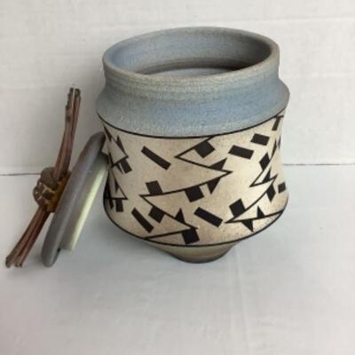 K- 100. Artisan Signed and Handcrafted Raku Pottery