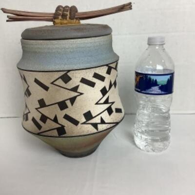 K- 100. Artisan Signed and Handcrafted Raku Pottery