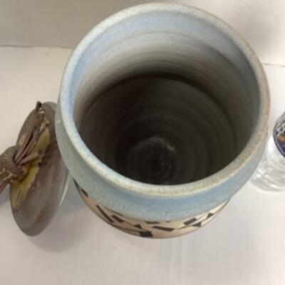 K- 100. Artisan Signed and Handcrafted Raku Pottery
