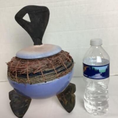 K - 101. Raku Pottery with Natural Fibers