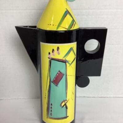 K - 111 Decorative Glazed Pottery Pitcher 