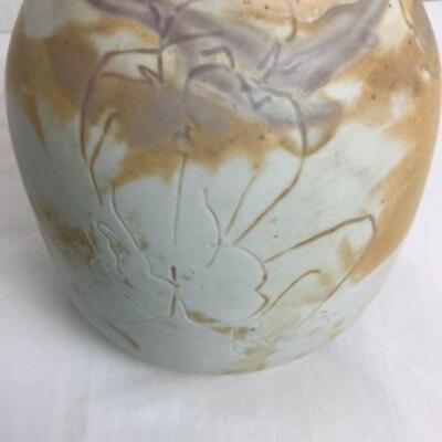 K - 120 Artisan Signed Raku Pottery Jar 