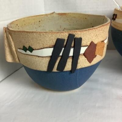 K - 128 Three Pieces Of Pottery Created / Signed by the Craftsman Schlag