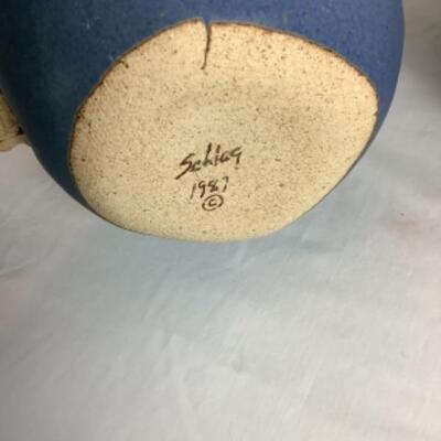 K - 128 Three Pieces Of Pottery Created / Signed by the Craftsman Schlag